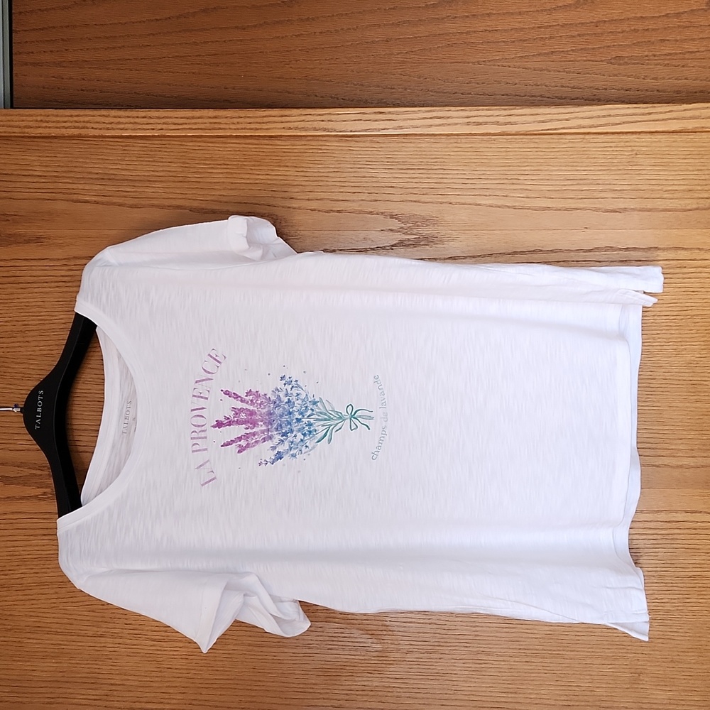 Talbots short sleeve tee rolled sleeve XL